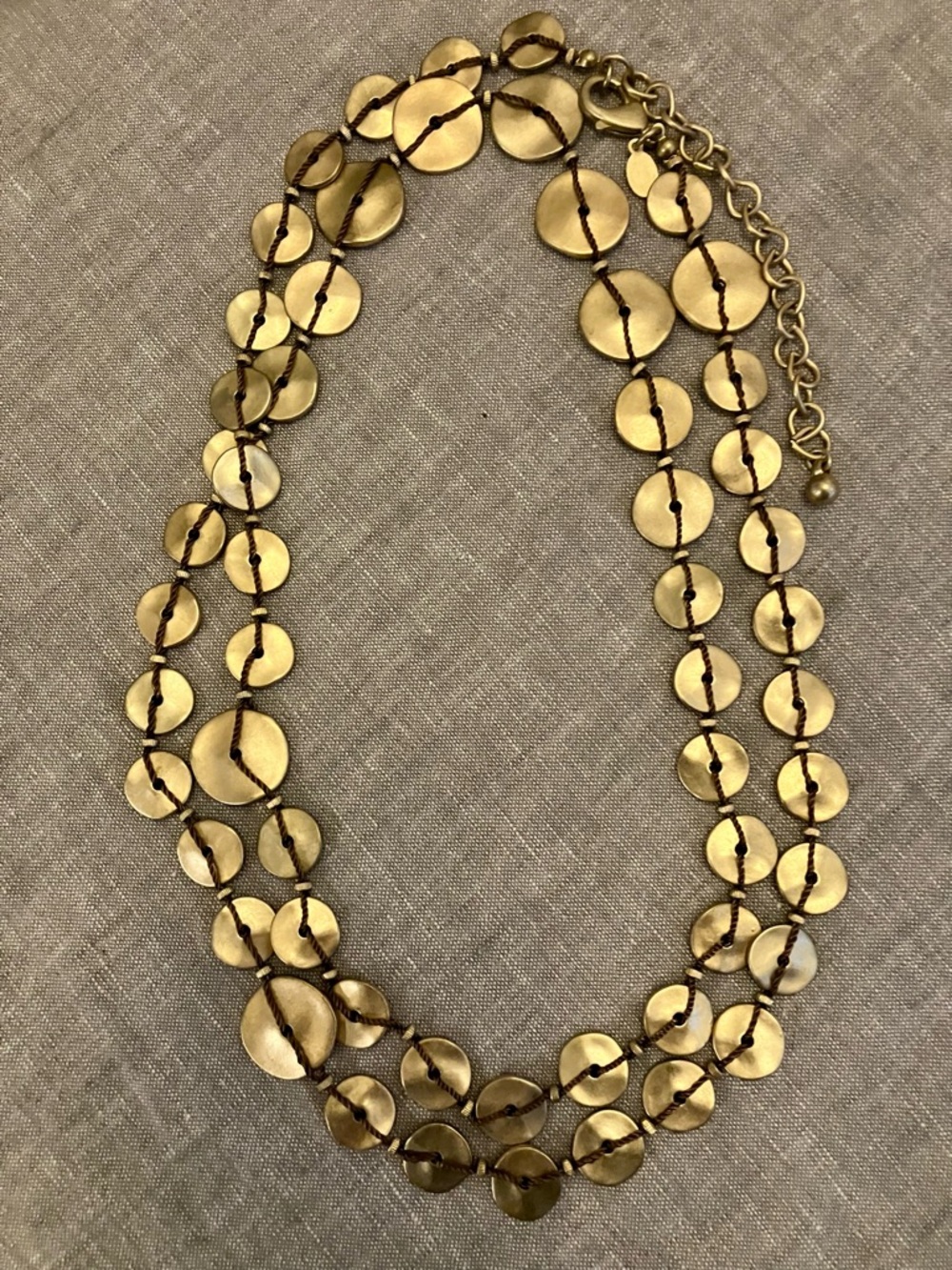 Chico’s Gold-Tone Disc Necklace
